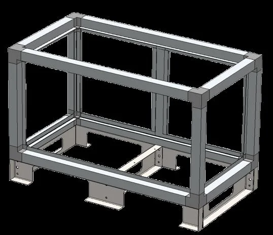 3D-модель несущего каркаса установки